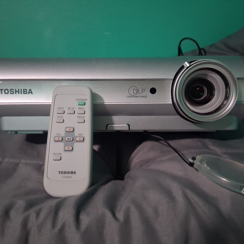 Toshiba Silver Projector with Remote